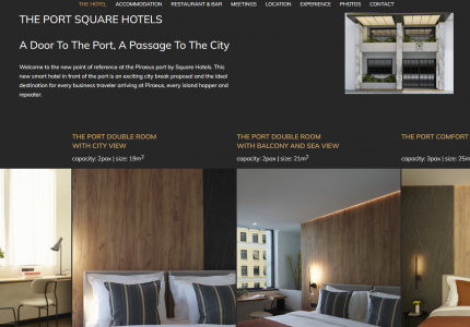 The Port Square Hotels masters its branding with an exquisite website
